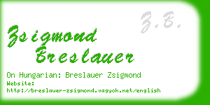 zsigmond breslauer business card